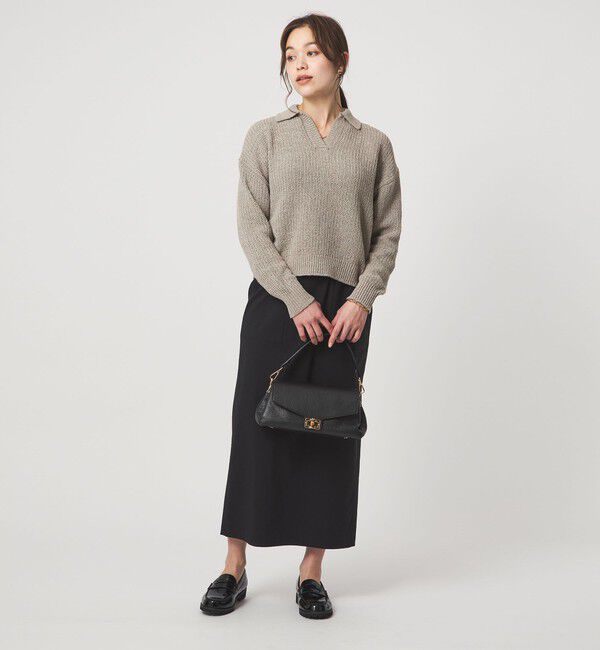 UNITED ARROWS green label relaxing「テープヤーン スキッパー プルオーバー ニット ウォッシャブル」|ニット・セーター|