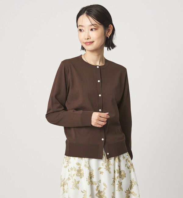 UNITED ARROWS green label relaxing「HIYOKE クルーネック ニット カーディガン マシンウォッシャブル 接触冷感 UVカット 遮熱」|カーディガン|