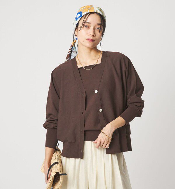 UNITED ARROWS green label relaxing「HIYOKE Vネック ニット カーディガン マシンウォッシャブル 接触冷感 UVカット 遮熱」|カーディガン|