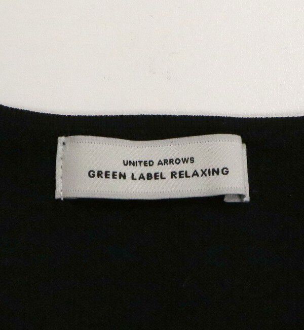 UNITED ARROWS green label relaxing「フリル ドッキング 5分袖 ニット プルオーバー ウォッシャブル」|ニット・セーター|