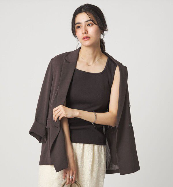 UNITED ARROWS green label relaxing「デコルテ フライス タンクトップ 抗菌」|タンクトップ|DK.BROWN