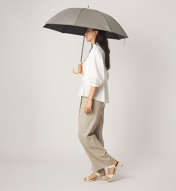 UNITED ARROWS green label relaxing「【別注】＜because＞パイピング アンブレラ 長傘 晴雨兼用 レイン UVカット」|傘|