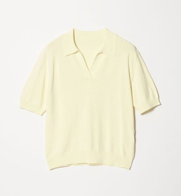 UNITED ARROWS green label relaxing「【WEB限定】＜at ease＞エリツキ スキッパー ニット 接触冷感 UVカット 遮熱」|ニット・セーター|