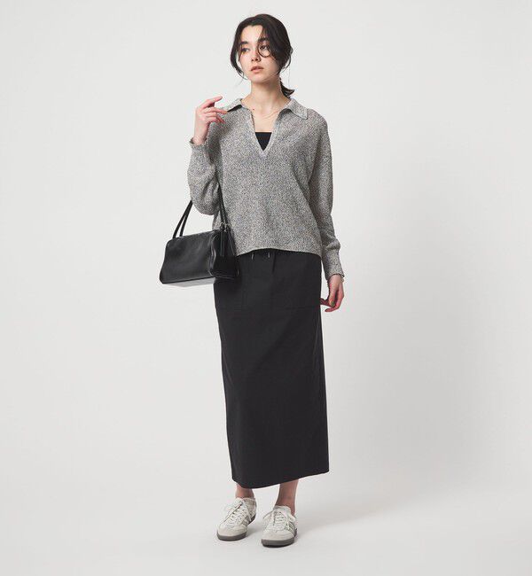 UNITED ARROWS green label relaxing「メランジ スキッパー プルオーバー ウォッシャブル」|ニット・セーター|