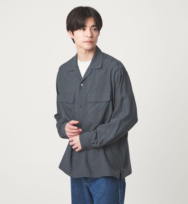 UNITED ARROWS green label relaxing「ナイロン ツイル オープンカラー シャツ ブルゾン -撥水-」|シャツ・ブラウス|