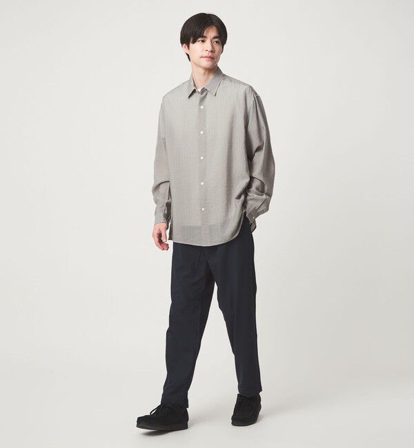 UNITED ARROWS green label relaxing「フィブリル ストライプ柄 長袖 ボックス シャツ」|シャツ・ブラウス|
