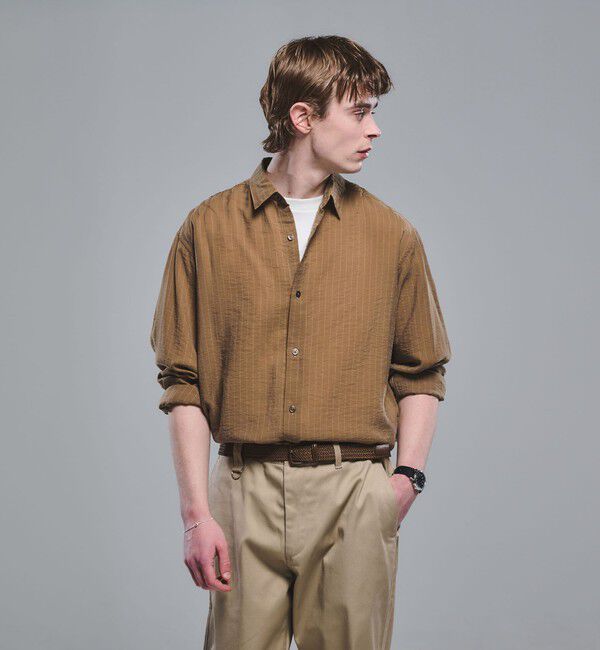 UNITED ARROWS green label relaxing「フィブリル ストライプ柄 長袖 ボックス シャツ」|シャツ・ブラウス|