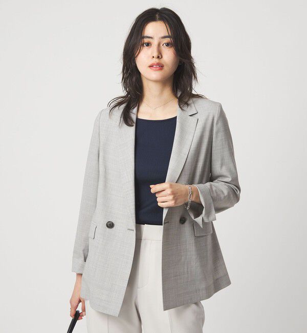 UNITED ARROWS green label relaxing「［size SHORTあり］ライト カチリラ ダブルジャケット」|テーラードジャケット|LT.GRAY