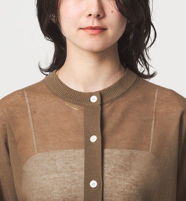 UNITED ARROWS green label relaxing「シアー カーディガン ニット ウォッシャブル」|カーディガン|