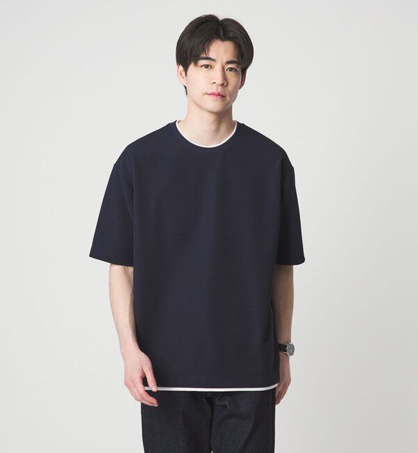 UNITED ARROWS green label relaxing「【WEB限定】JUST fit フェイクレイヤード Tシャツ カットソー -吸水速乾・抗菌-」|Tシャツ・カットソー|