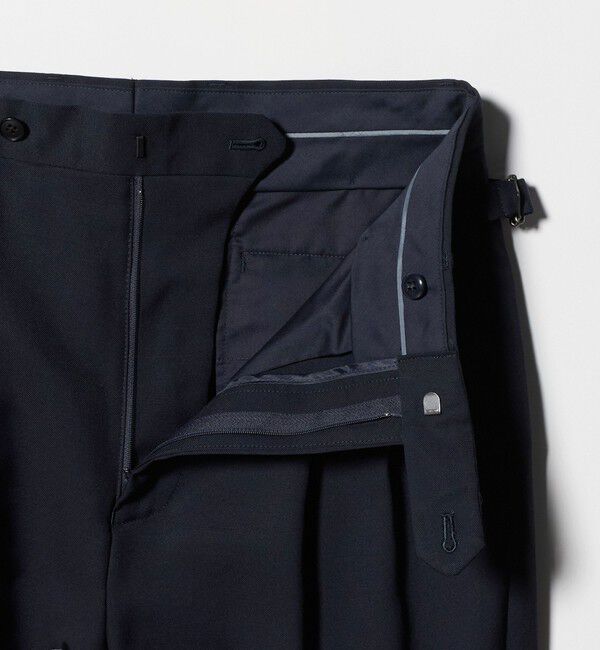 UNITED ARROWS green label relaxing「FINE BASIC トリアセテート ウール  2P ワイド スラックス パンツ W4 」|スラックス|