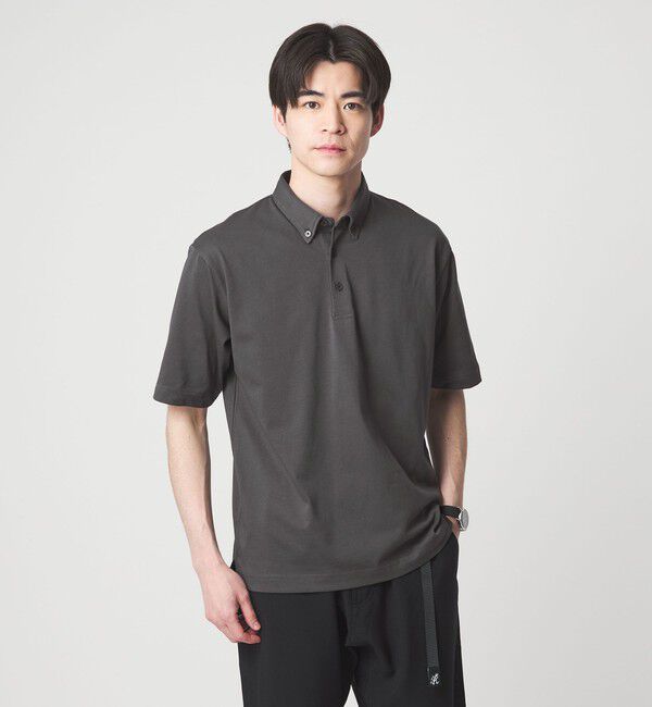 UNITED ARROWS green label relaxing「【WEB限定】JUST fit デイリー ドライ ボタンダウン 半袖 ポロシャツ -吸水速乾・抗菌-」|ポロシャツ|
