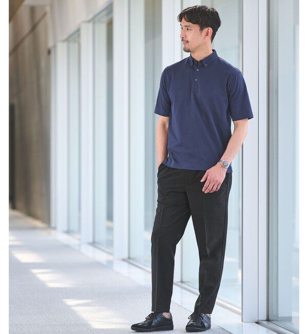 UNITED ARROWS green label relaxing「【WEB限定】JUST fit デイリー ドライ ボタンダウン 半袖 ポロシャツ -吸水速乾・抗菌-」|ポロシャツ|