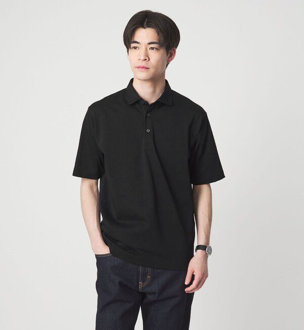 UNITED ARROWS green label relaxing「【WEB限定】JUST fit デイリー ドライ カッタウェイ 半袖 ポロシャツ -吸水速乾・抗菌-」|ポロシャツ|