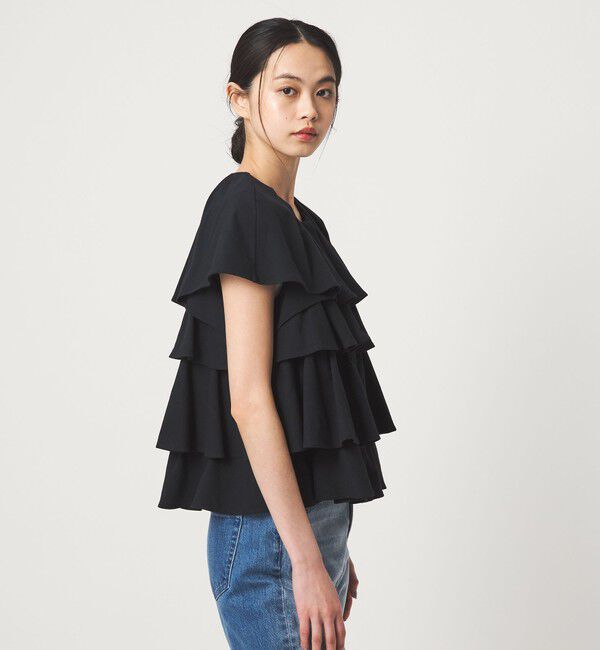 EMMEL REFINES「＜EMMEL REFINES＞EM ティアードフリル カットソー トップス」|Tシャツ・カットソー|