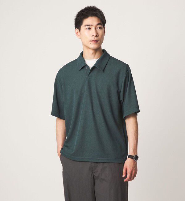 UNITED ARROWS green label relaxing「【WEB限定】JUST fit ピケ パイル 半袖 ポロシャツ -吸水速乾・UVカット-」|ポロシャツ|