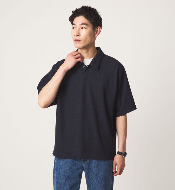 UNITED ARROWS green label relaxing「【WEB限定】JUST fit ピケ パイル 半袖 ポロシャツ -吸水速乾・UVカット-」|ポロシャツ|