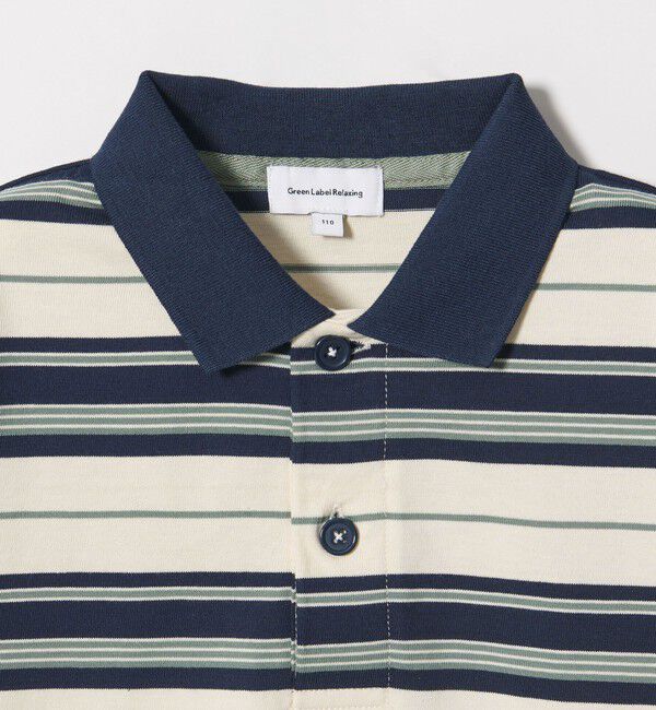 UNITED ARROWS green label relaxing「【スタメンシリーズ】ボーダー ポロシャツ  / キッズ  100cm-160cm」|Tシャツ・カットソー|
