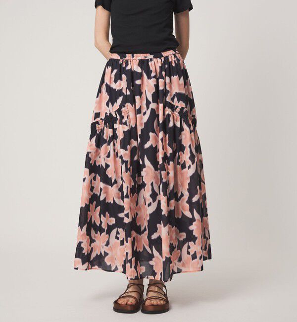 EMMEL REFINES「＜EMMEL REFINES＞EM ボカシ フラワー フレアスカート」|スカート|