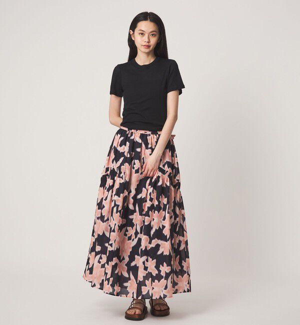 EMMEL REFINES「＜EMMEL REFINES＞EM ボカシ フラワー フレアスカート」|スカート|