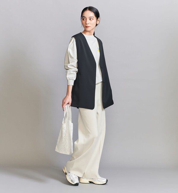 BEAUTY&YOUTH UNITED ARROWS「【WEB限定 Wardrobe DAILY MINIMAL】ダブルクロス リボンベルトジレ ウォッシャブル」|ベスト・ジレ|