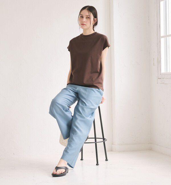 BEAUTY&YOUTH UNITED ARROWS「クルーネック フレンチスリーブ カットソー」|Tシャツ・カットソー|