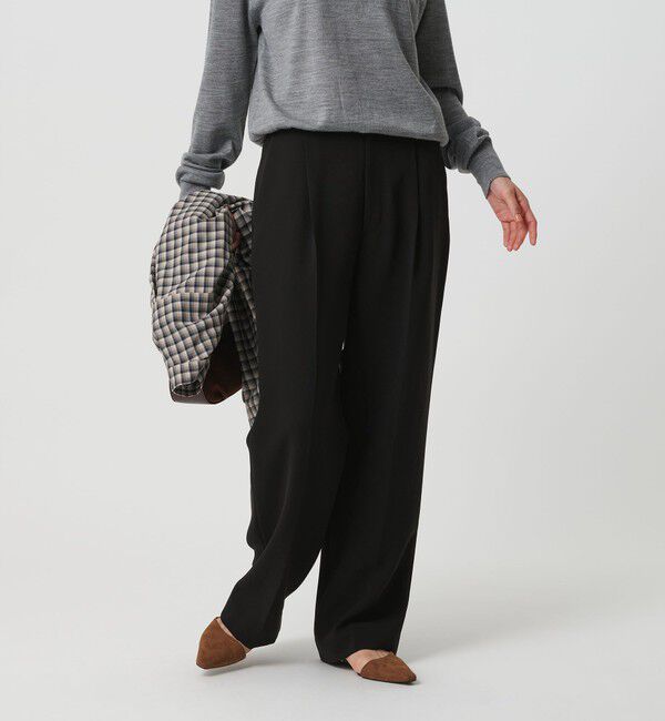 BEAUTY&YOUTH UNITED ARROWS「タックワイドストレートパンツ ウォッシャブル」|スラックス|