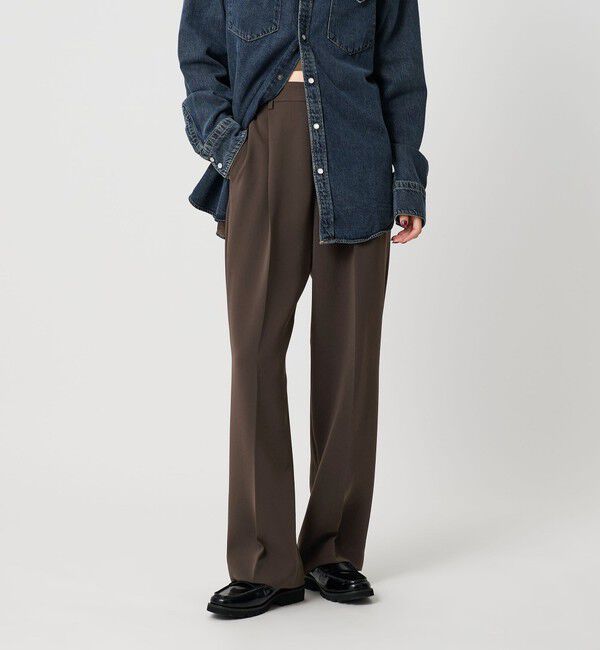 BEAUTY&YOUTH UNITED ARROWS「タックワイドストレートパンツ ウォッシャブル」|スラックス|