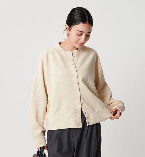 BEAUTY&YOUTH UNITED ARROWS「ダブルフェイス リングボタンカーディガン ウォッシャブル」|カーディガン|