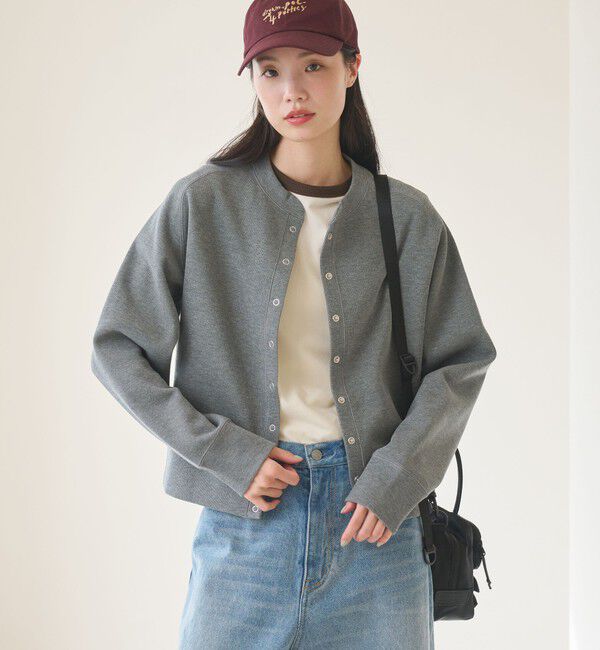 BEAUTY&YOUTH UNITED ARROWS「ダブルフェイス リングボタンカーディガン ウォッシャブル」|カーディガン|