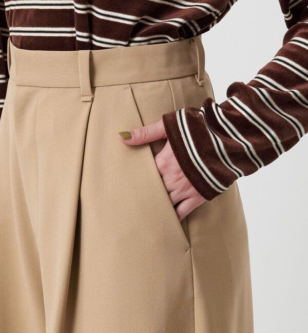 BEAUTY&YOUTH UNITED ARROWS「ポリエステルブレンド カーブパンツ」|スラックス|