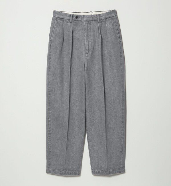 STEVEN ALAN「＜Steven Alan＞ 13.5oz デニム インツープリーツ ドレス トラウザーズ」|スラックス|LT.GRAY