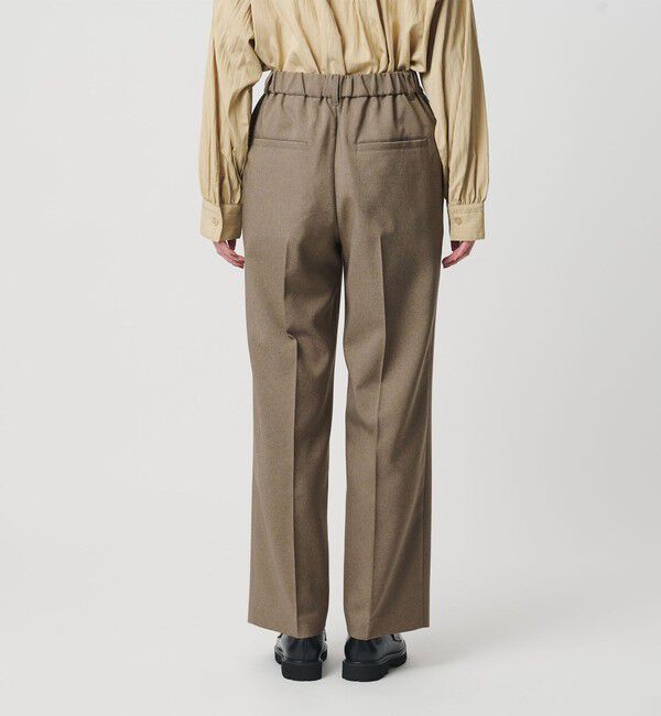 BEAUTY&YOUTH UNITED ARROWS「【WEB限定 Wardrobe DAILY MINIMAL】メランジ タックストレートパンツ ウォッシャブル」|スラックス|