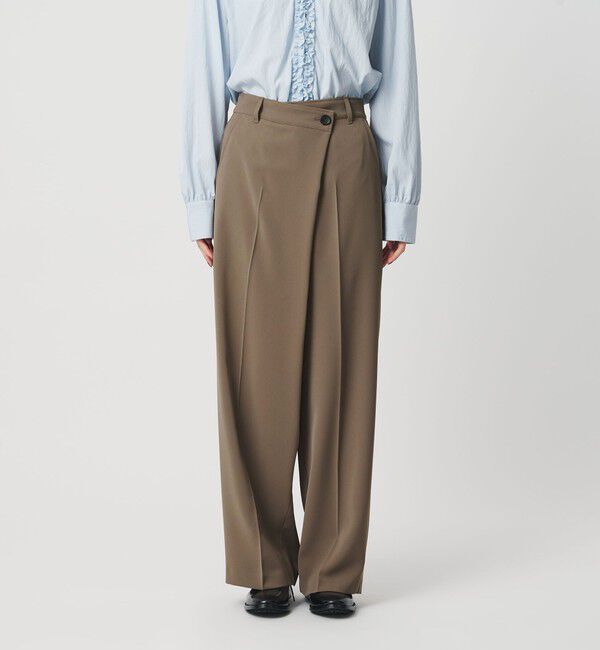 BEAUTY&YOUTH UNITED ARROWS「【WEB限定 Wardrobe DAILY MINIMAL】ダブルクロス ラップパンツ ウォッシャブル」|スラックス|