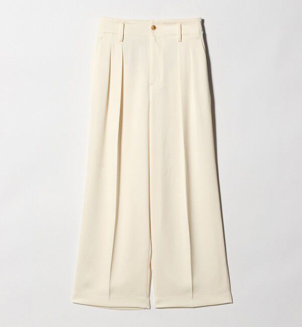 BEAUTY&YOUTH UNITED ARROWS「ポリエステル ドレープ 2タック ワイドパンツ ウォッシャブル」|チノ|