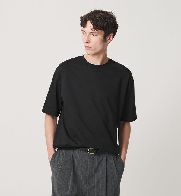 BEAUTY&YOUTH UNITED ARROWS「金政メリヤス メロー コットン スウェット Ｔシャツ MADE IN JAPAN」|Tシャツ・カットソー|BLACK