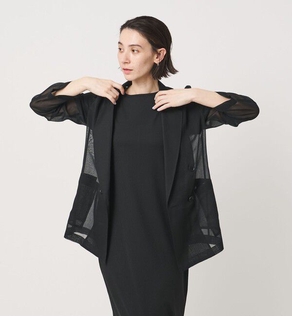 BEAUTY&YOUTH UNITED ARROWS「ポリエステル シアー ダブルジャケット ウォッシャブル」|テーラードジャケット|