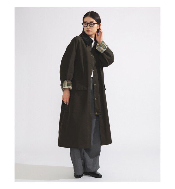 Demi-Luxe BEAMS 「【別注】BARBOUR / BURGHLEY ロングコート」|ダッフルコート|SAGE