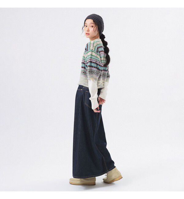 BEAMSBOY「フェアアイル 5分袖 カーディガン」|ベスト・ジレ|