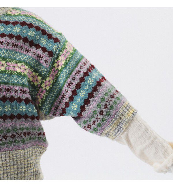 BEAMSBOY「フェアアイル 5分袖 カーディガン」|ベスト・ジレ|