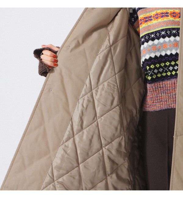 BEAMSBOY「コットン ポリエステル シャンブレー ステンカラー コート」|ダッフルコート|