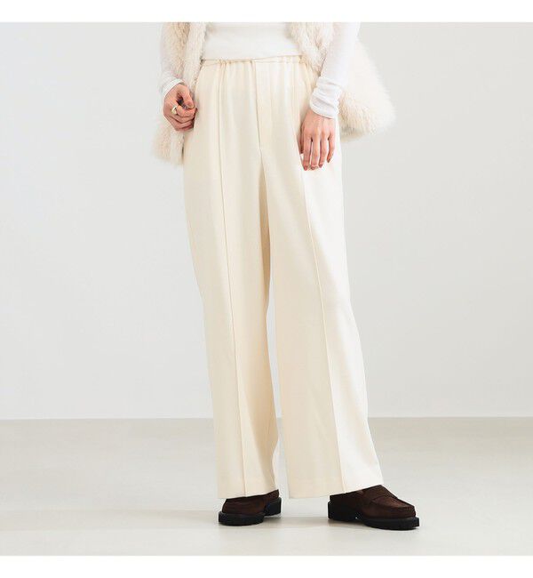 Demi-Luxe BEAMS 「ウールライク イージーパンツ」|チノ|OFF_WHITE