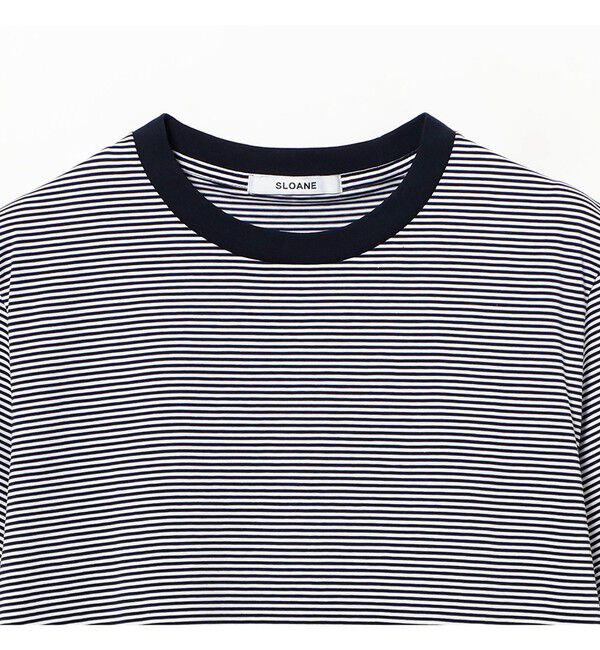 Demi-Luxe BEAMS 「【別注】SLOANE / コットン天竺 ボーダー Tシャツ」|Tシャツ・カットソー|
