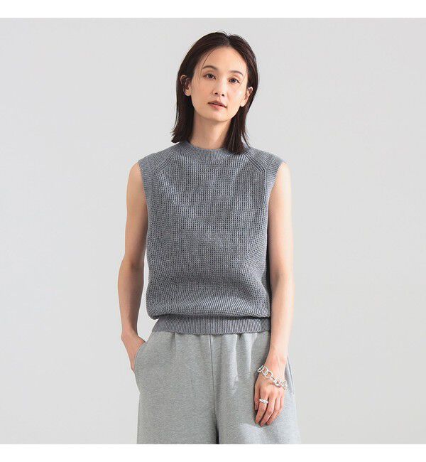 Demi-Luxe BEAMS 「【別注】SLOANE / 7ゲージ 畦編 クルーネック ノースリーブ」|ニット・セーター|