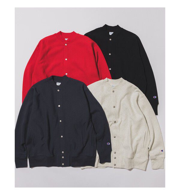 BEAMS「【別注】Champion &times; MIN-NANO / スナップ ジャケット」|スウェット・ジャージ|