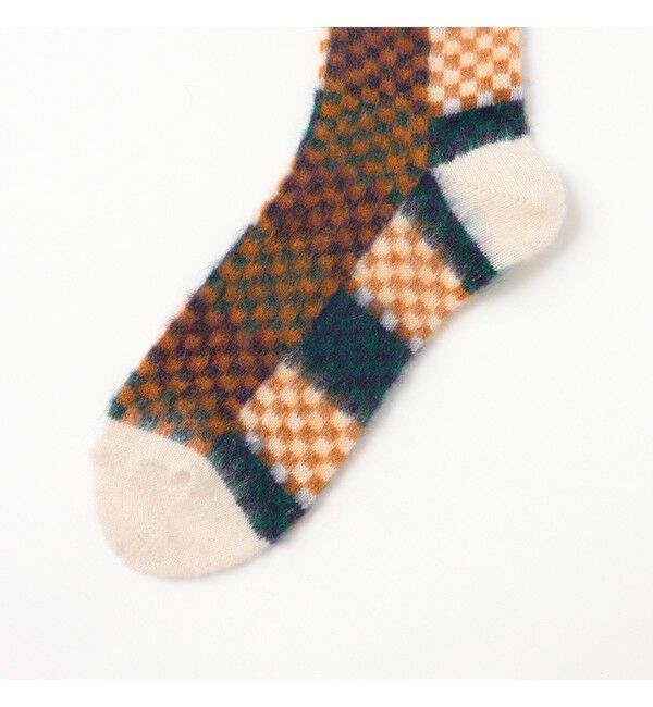 BEAMS「チェック クルー ソックス」|ソックス|