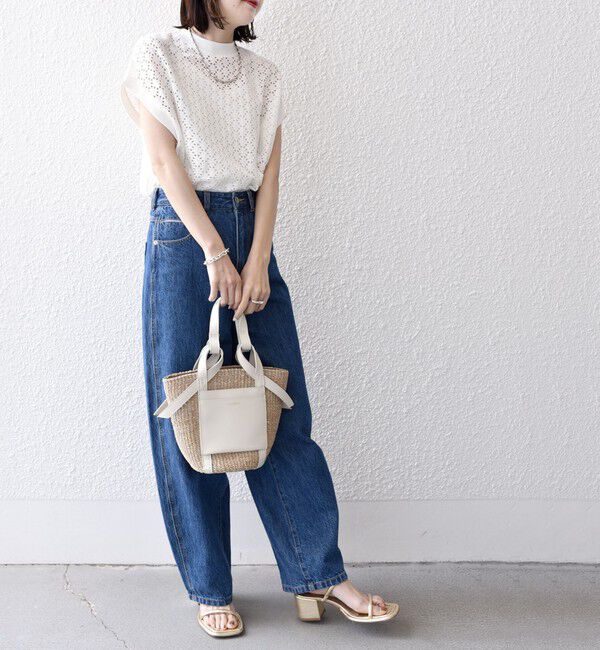 SHIPS for women「《一部追加予約》【WEB限定】〈手洗い可能〉アイレット クルーネック プルオーバー」|Tシャツ・カットソー|