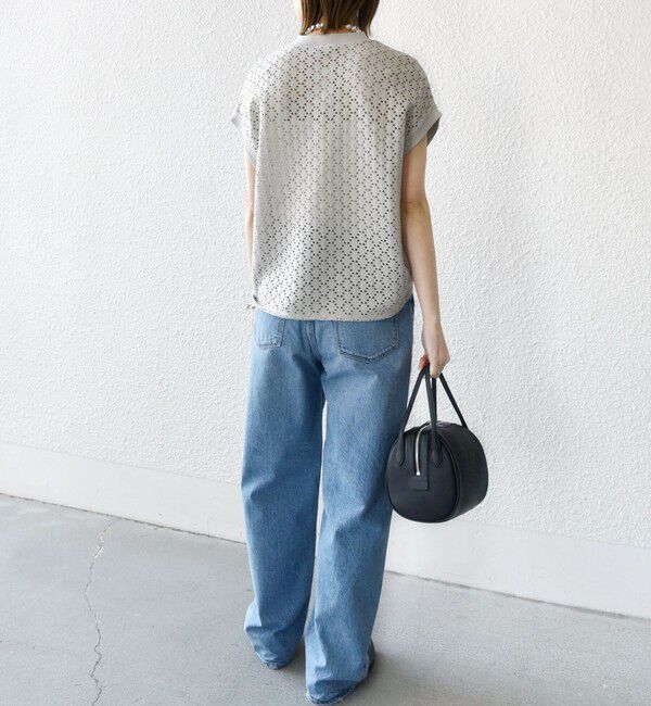 SHIPS for women「《一部追加予約》【WEB限定】〈手洗い可能〉アイレット クルーネック プルオーバー」|Tシャツ・カットソー|