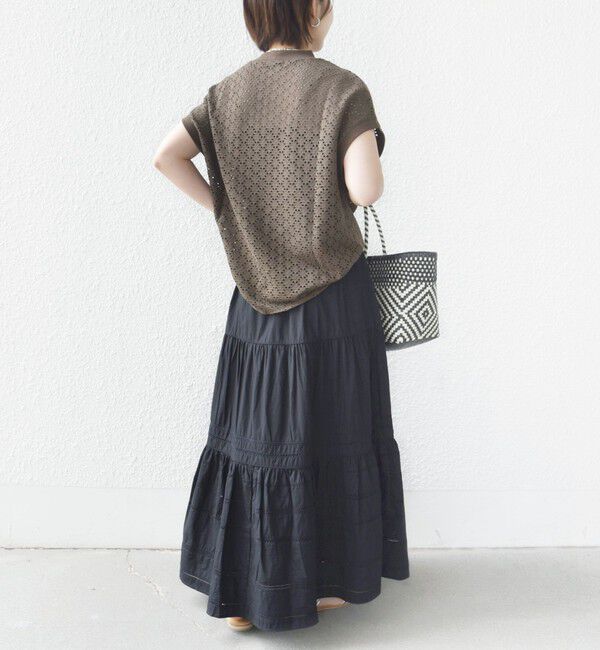 SHIPS for women「《一部追加予約》【WEB限定】〈手洗い可能〉アイレット クルーネック プルオーバー」|Tシャツ・カットソー|