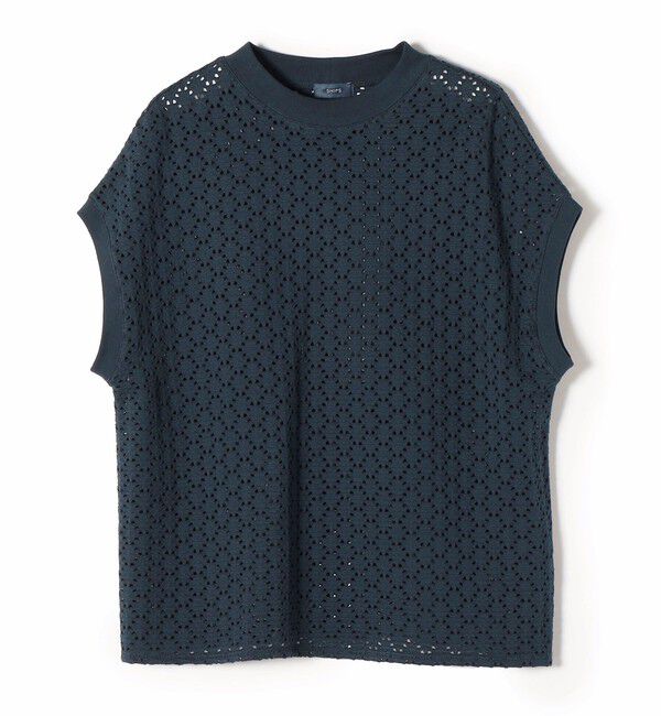 SHIPS for women「《一部追加予約》【WEB限定】〈手洗い可能〉アイレット クルーネック プルオーバー」|Tシャツ・カットソー|